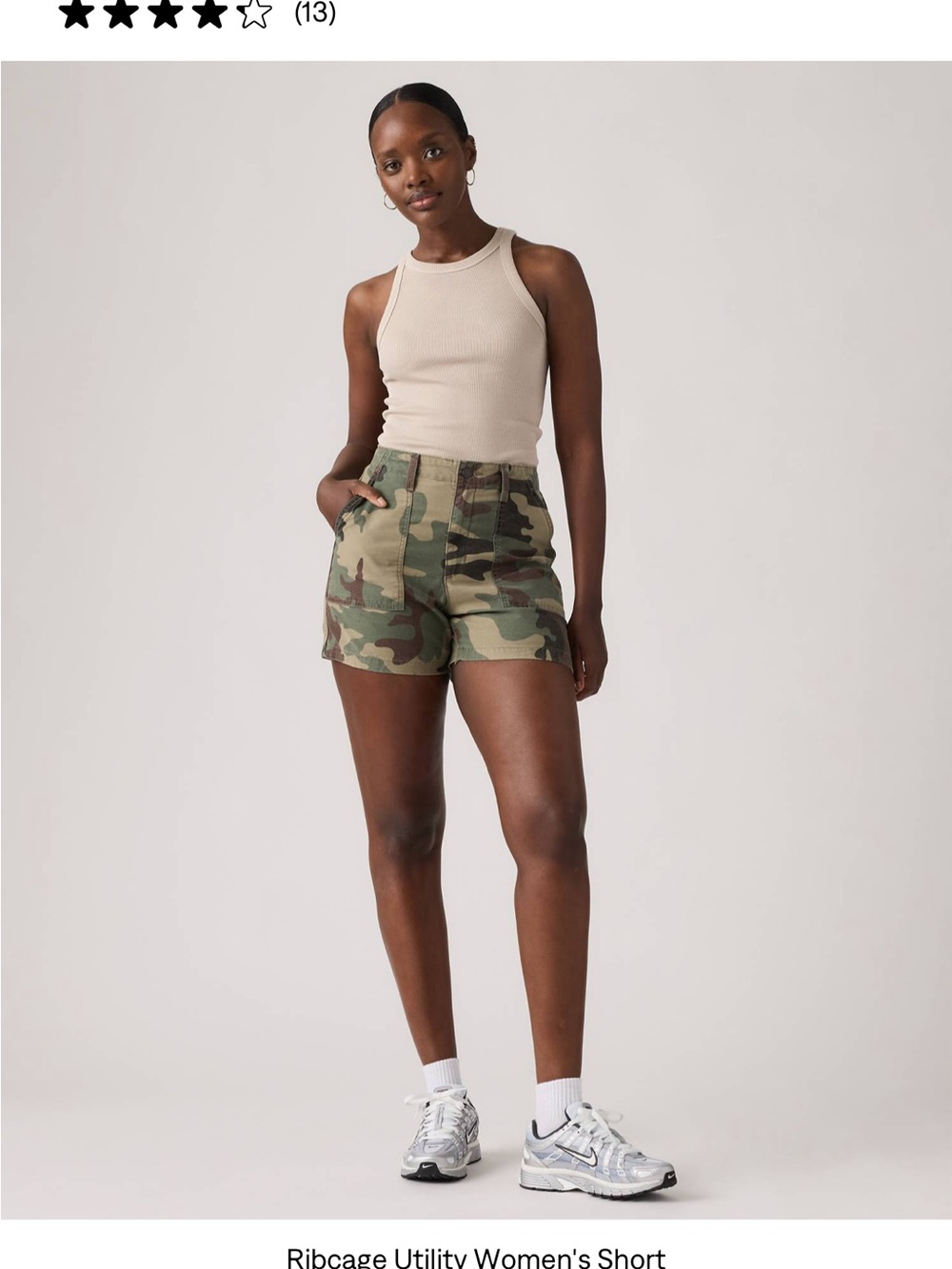 Levi’s Ribcage Utility Women's Camo Shorts - Green Camouflage